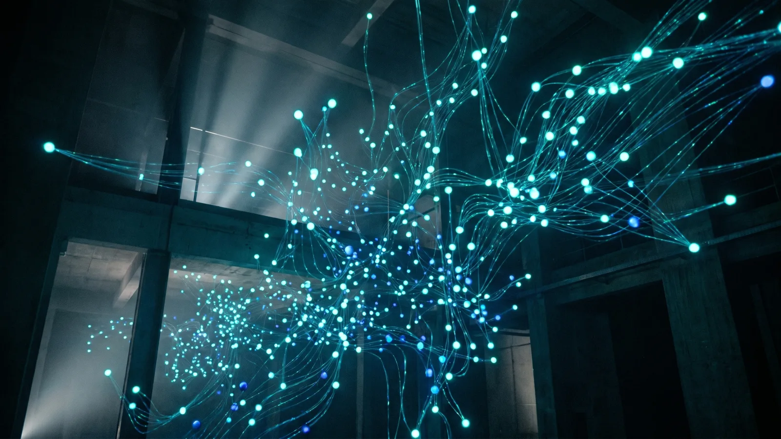 Représentation abstraite d'agents IA autonomes en réseau