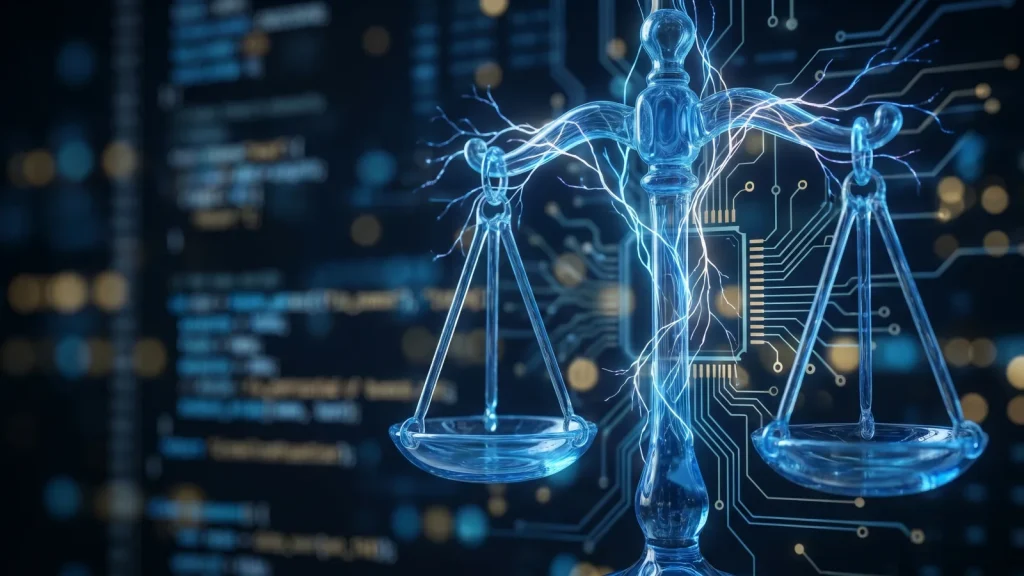 Balance de la justice et réseau neuronal, équilibre entre droit et intelligence artificielle
