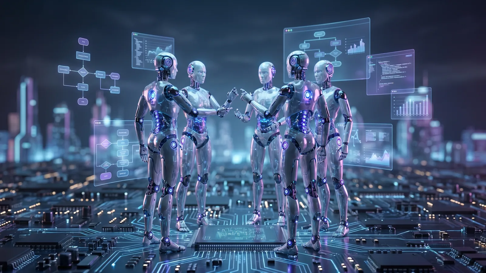 Agents IA autonomes collaborant dans un système multi-agents