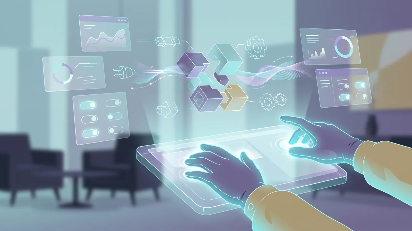 Tableau de bord de modules automatisés sans code piloté à la main